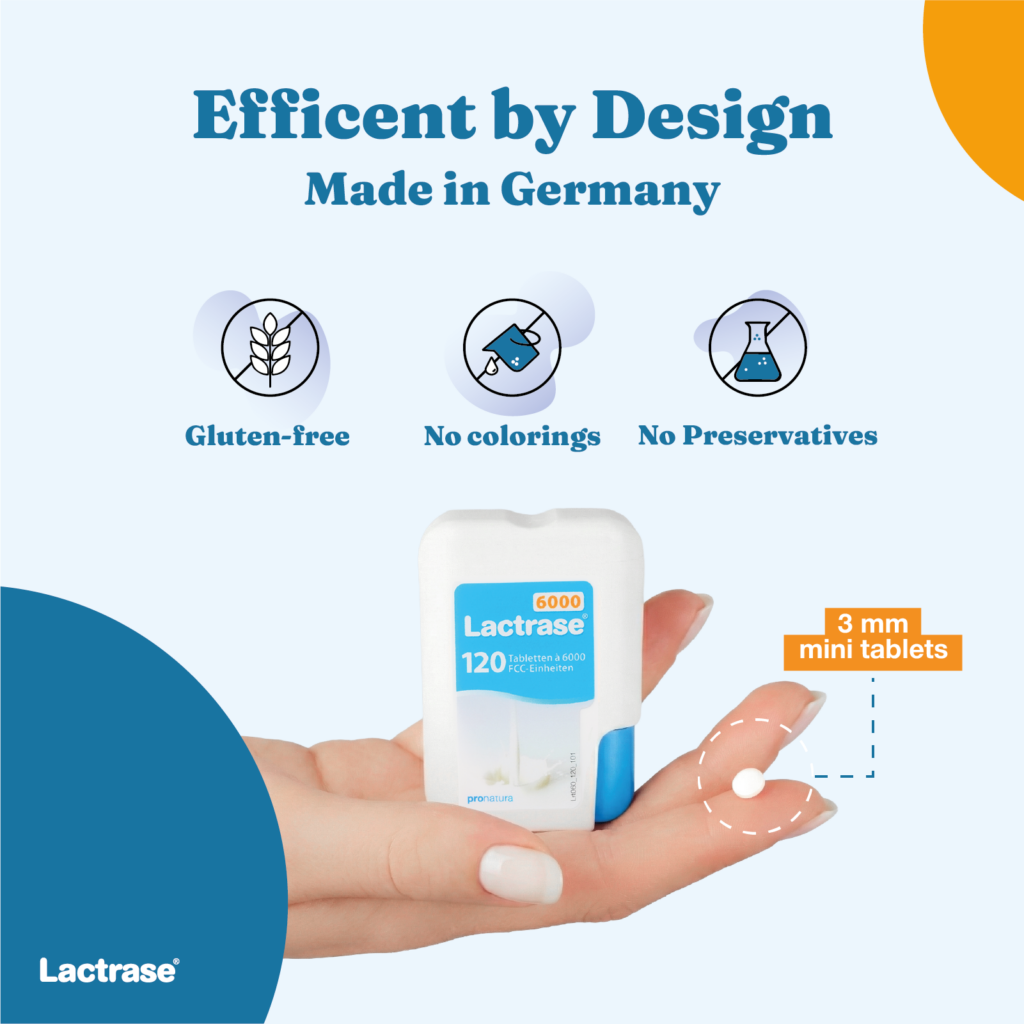 Promotional graphic with product benefits, made in Germany