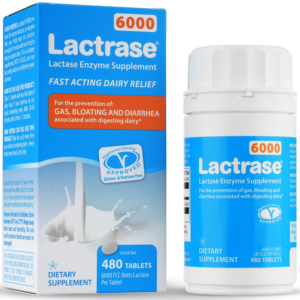 Lactrase® 6000 packaging double 480, lactase enzyme supplement