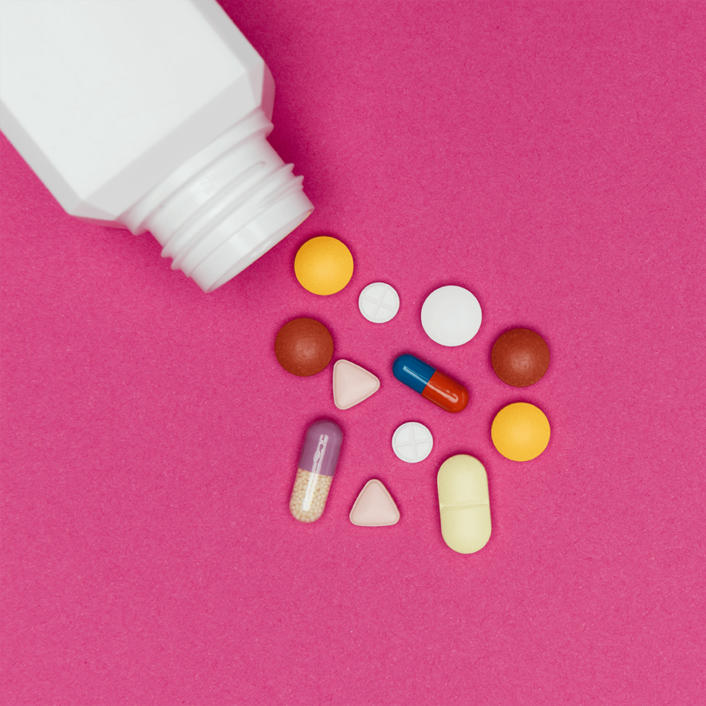 Various medications containing lactose