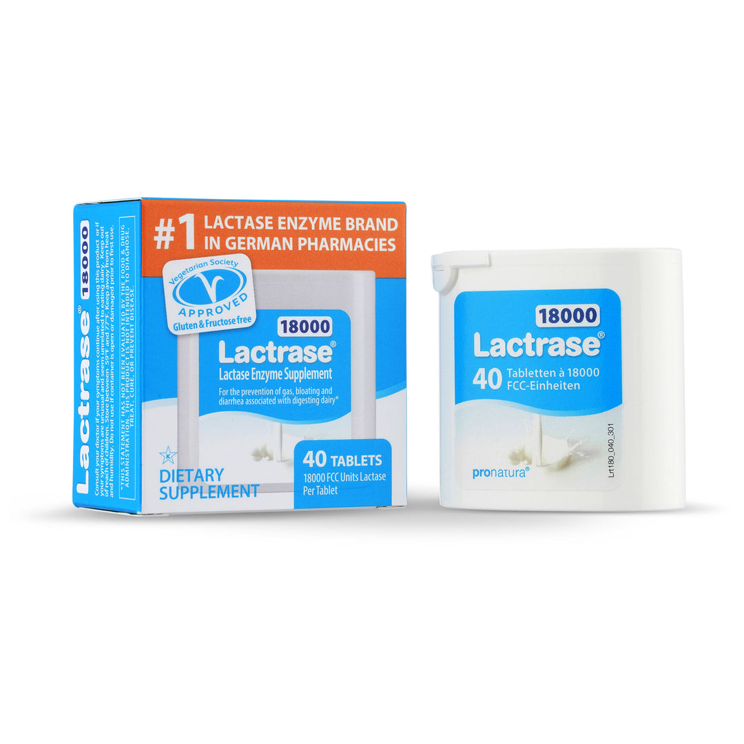 Lactrase 18000- 40 Tablets with Lactase Enzyme#40